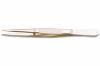 Dissecting Forceps <br> Pointed Serrated Tips <br> With Guide Pin  4-1/2" <br> Nickel-Plated Steel <br> Grobet 57.929